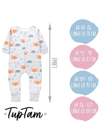 TupTam Babyschlafsäcke mit Beinen und Ärmel in grau/orange