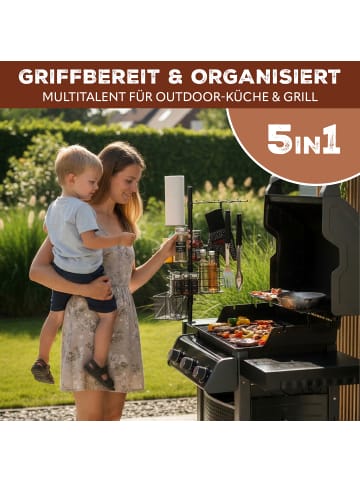 eluno 5-in-1 Grillzubehör-Organizer ca. 60 x 70 x 35 cm (B/H/T)