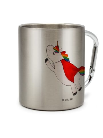 Mr. & Mrs. Panda Thermobecher Einhorn Geburtstag ohne Spruch in Silber