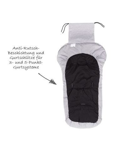 fillikid Fleece-Fußsack Askja Big - Melange Hellgrau in grau