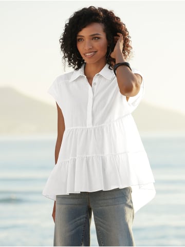 Heine Kurzarmbluse in weiß