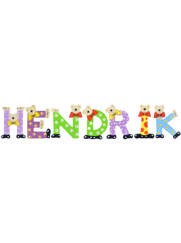 Playshoes Deko-Buchstaben "HENDRIK" in bunt