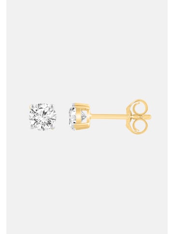 Ethische Diamanten Ohrringe aus 375 Gelbgold mit Lab Grown Diamant