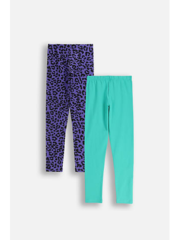 MOKIDA 2er-Pack Leggings mit langen Hosenbeinen in bunt
