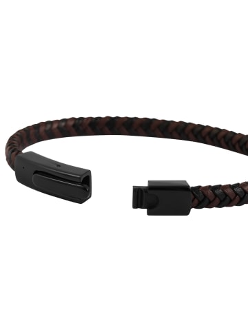 Adeliás Unisex Armband – Armreif aus Leder 21 cm in braun