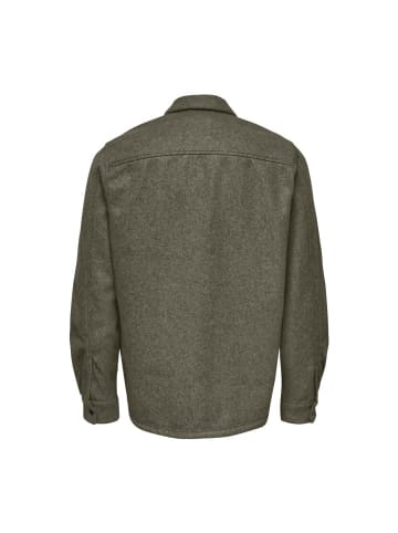 Only&Sons Langarmhemd in Dusty Olive