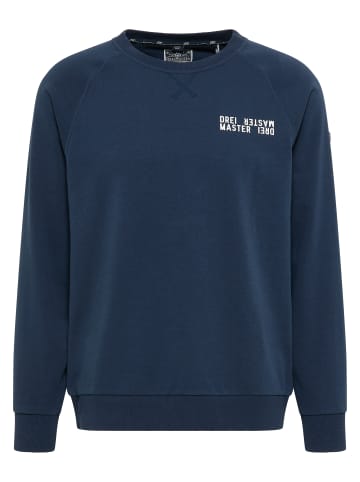 DreiMaster Maritim Herren Sweatshirt Mit Rundhals in Dunkelmarine