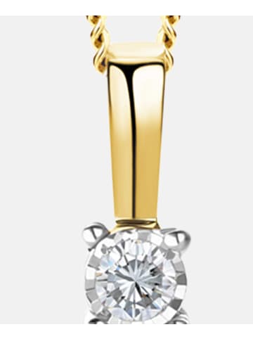 Diamant L'éternel Halskette aus 375 Gelbgold mit 0.03 Karat Diamant