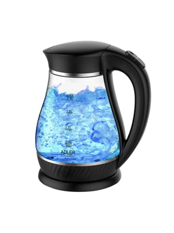 Adler Europe AD 1274 B Wasserkocher 1,7L - 2200W, LED, 360°-Sockel in Schwarz