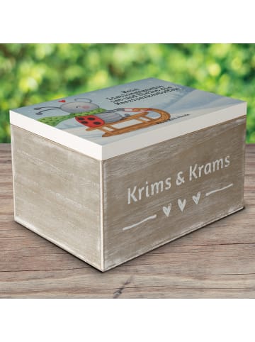 Mr. & Mrs. Panda Geschenkbox Smörle Rodeln Design mit Spruch in Weiß