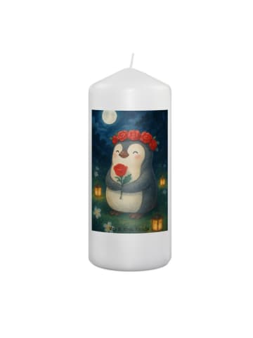 Mr. & Mrs. Panda Wachskerze Jungfrau Astrologie Design ohne Spruch in Weiß