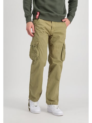 Cargohose Regular Fit Pattentaschen Used Look in Grün-3