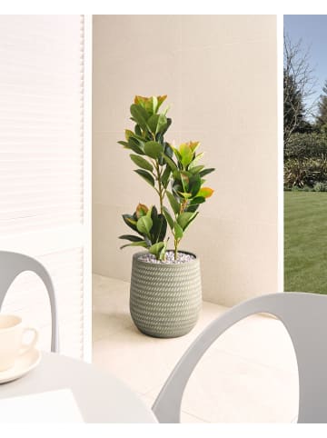 Beliani Outdoor Blumentopf LIVADIA in Grün - (W) 39 x (H) 44 x (L) 39 cm