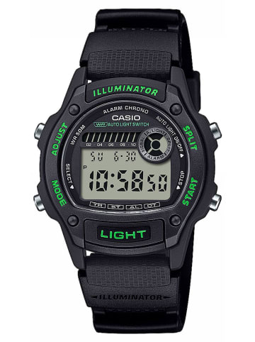 Casio Quarzuhr Alarm-Chrono für Damen und Jugendliche Anthrazit / Schwarz