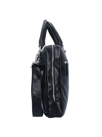 Leonhard Heyden Cambridge Aktentasche Leder 37 cm Laptopfach schwarz