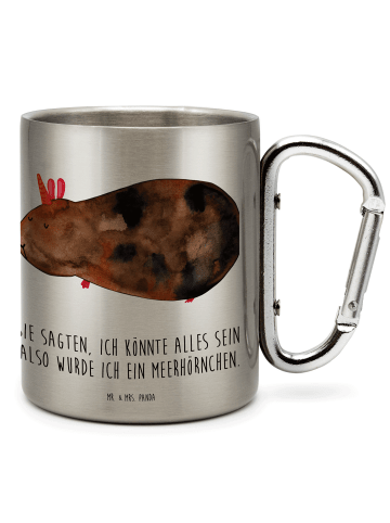 Mr. & Mrs. Panda Teetasse Einhorn Meerschweinchen mit Spruch in Silber