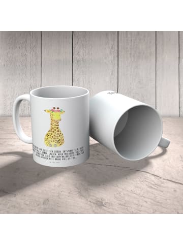 Mr. & Mrs. Panda Kindertasse Giraffe Blumenkranz mit Spruch in Weiß