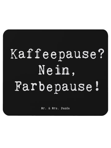 Mr. & Mrs. Panda Mousepad Spruch Künstlerin Farbepause mit Spruch in Schwarz