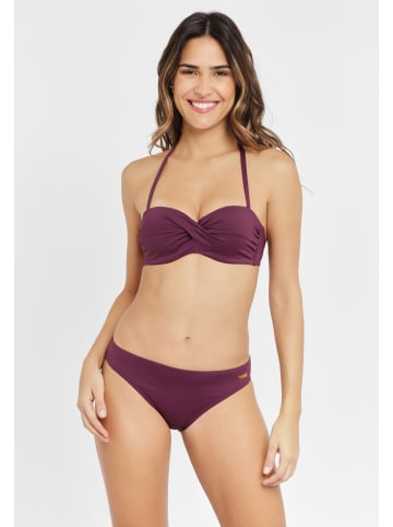 LASCANA Bügel-Bandeau-Bikini-Top in bordeaux