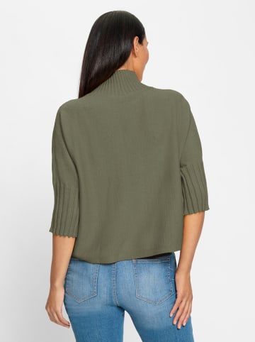 Heine Stehkragenpullover in khaki