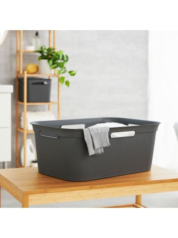 Rotho Brisen 4er-Set Wäschebox 40l in Anthrazit