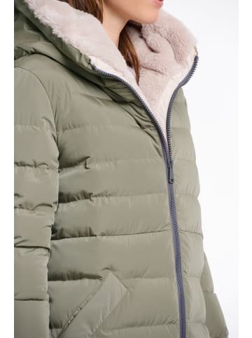 RINO&PELLE Mantel Keilafur in khaki