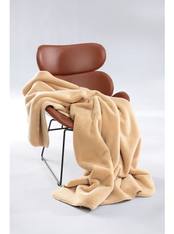 biederlack Wohndecke Wool Feel in camel