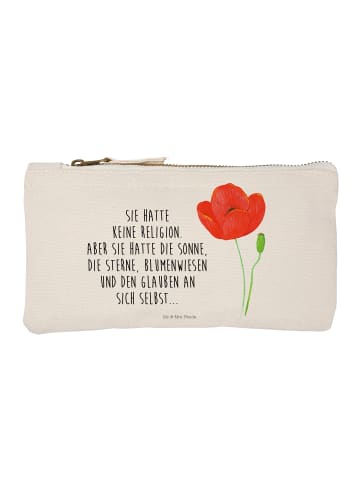Mr. & Mrs. Panda Schminktasche Blume Mohnblume mit Spruch in Weiß