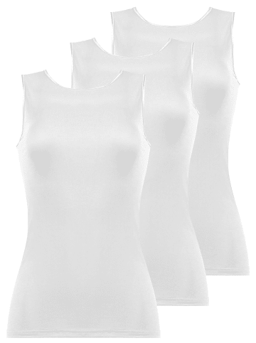 Nina von C. 3er Pack Shirt ohne Arm in Weiss