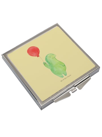 Mr. & Mrs. Panda Handspiegel Schildkröte Luftballon ohne Spruch in Gelb Pastell