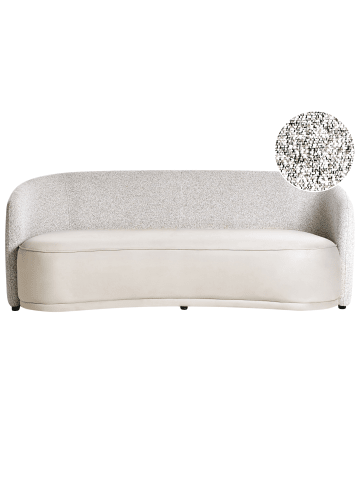 Beliani 3-Sitzer Sofa ROSET in Beige - (W) 202 x (H) 76 x (L) 92 cm