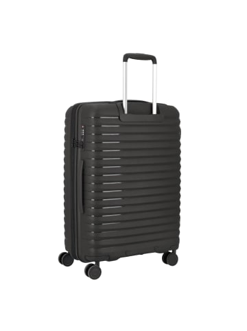 D&N Travel Line 4500 4 Rollen Trolley M 65 cm mit Dehnfalte black