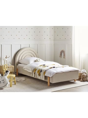 Beliani Kinderbett ANET in Beige/Braun - (W) 106 x (H) 100 x (L) 217 cm