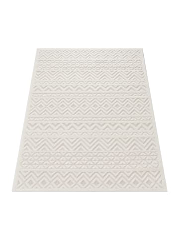 KADIMA DESIGN Teppich Kurzflor Struktur Wohnzimmer in Creme