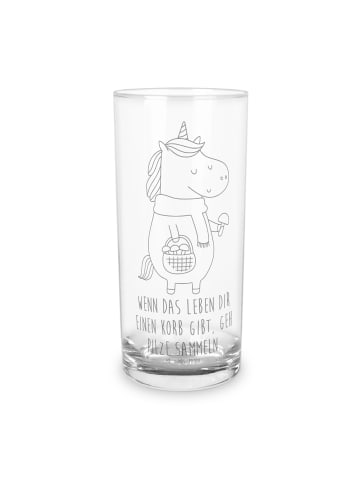 Mr. & Mrs. Panda Longdrinkglas Einhorn Pilz mit Spruch in Transparent