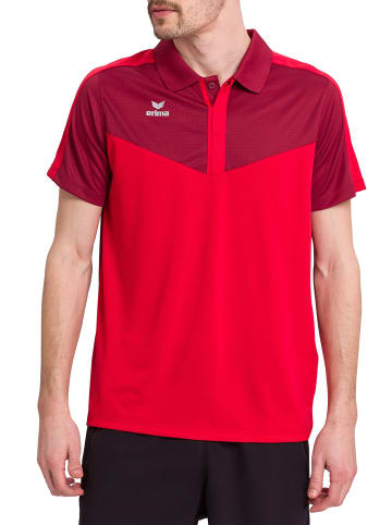 erima Squad Poloshirt in bordeaux/rot