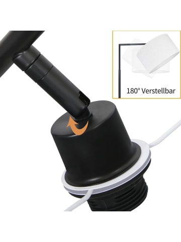 ZMH Stehlampe in weiß H 162cm 1-flammige E27 schwenkbar 180°