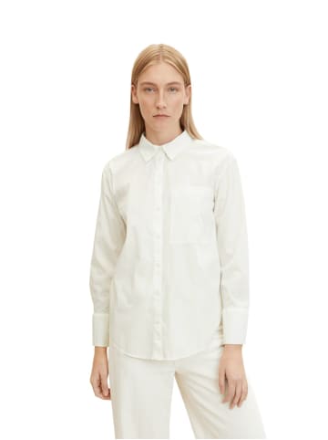 Tom Tailor Bluse POPLIN in Weiß