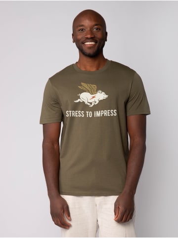 wat? Apparel T-Shirt Stress to impress in Khaki