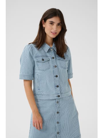 CULTURE Jeansjacke CUmilky Slim fit in Blue/White Stripe