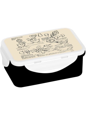 Geda Labels Brotdose Donald Duck Vintage in Schwarz - 18x13x8cm