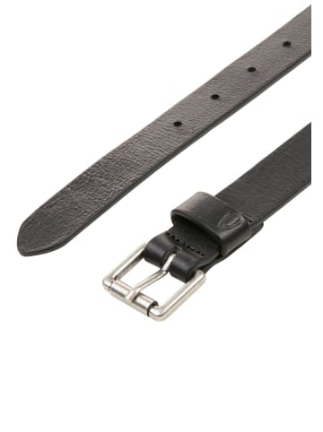 Camel Active Ledergürtel mit glatter Oberfläche in Schwarz