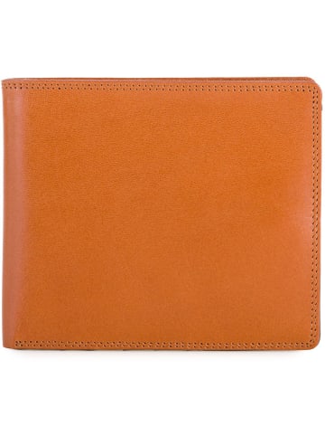 MYWALIT Geldbörse RFID Schutz Leder 12 cm tan/olive