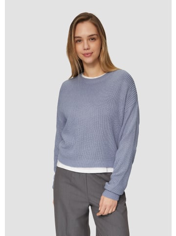 QS Strickpullover langarm in Blau