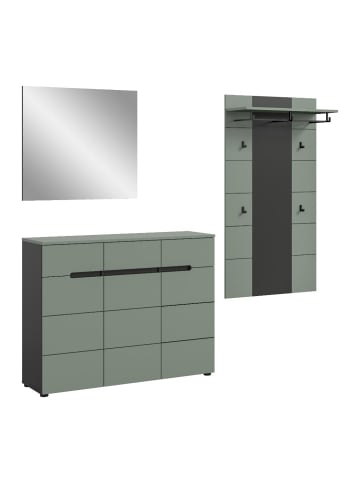ebuy24 Garderobenmöbel Canu (3-teilig) Staubgrün 215 x 37 cm