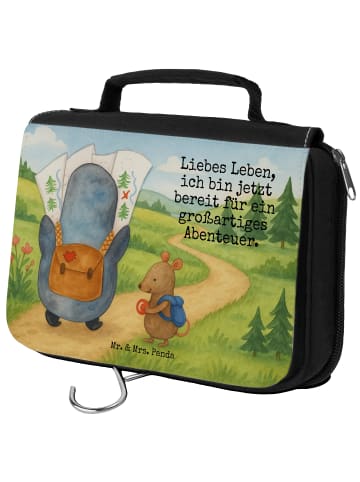 Mr. & Mrs. Panda Schminktasche Pinguin & Maus Wanderer Design mi... in Weiß