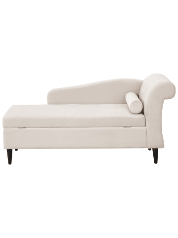 Beliani Chaiselongue LUIRO in Beige/Schwarz - (W) 160 x (H) 77 x (L) 70 cm