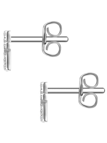Rafaela Donata Ohrstecker Kreuz aus Sterling Silber mit Zirkonia in silber
