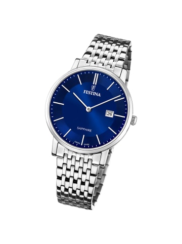 Festina Analog-Armbanduhr Festina Swiss Made silber mittel (ca. 39mm)