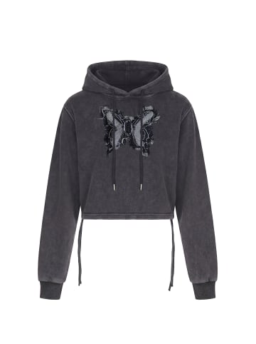 myMo ROCKS Women Hoodie in Grey Stone Wash